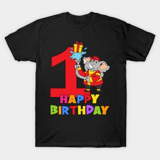 1st First Birthday Party 1 Year Old One Year T-Shirt